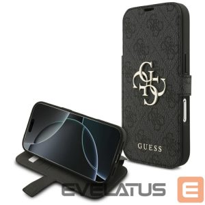 Kitos prekės Guess  Guess Book 4G Metal Logo Case for iPhone 17 Pro - Black 