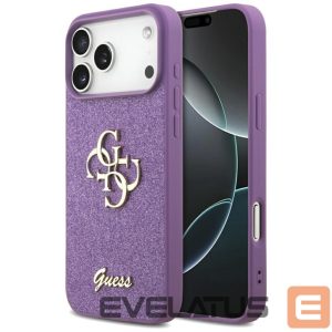 Kitos prekės Guess  Guess Fixed Glitter Big 4G case for iPhone 17 Pro Max - purple 