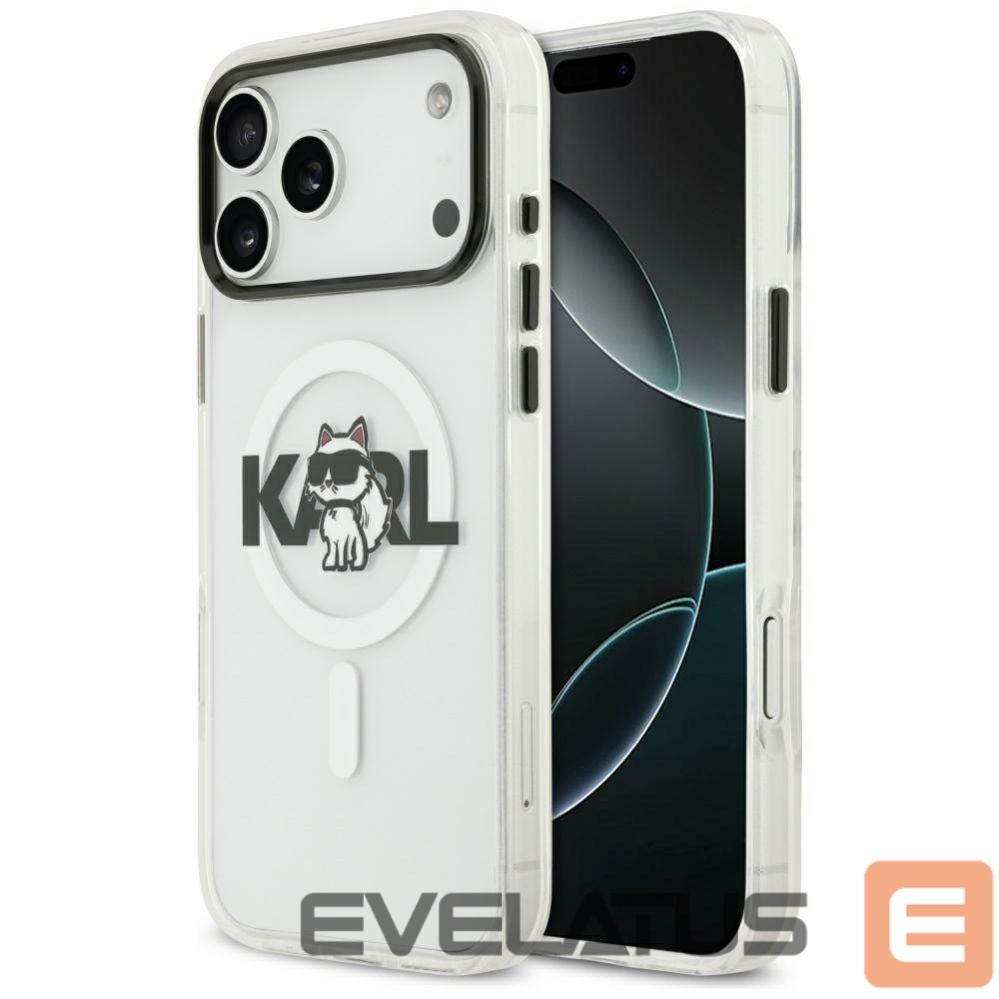 Kitos prekės Karl Lagerfeld Karl Lagerfeld IML Choupette Sketch Logo MagSafe iPhone 17 Case - Clear
