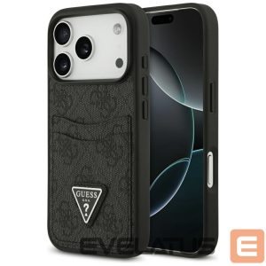 Kitos prekės Guess  Guess 4G nauble Card Triangle case for iPhone 17 Pro - black 