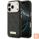 Kitos prekės Guess  Guess 4G Logo Plate MagSafe Case for iPhone 17 Pro - Black 
