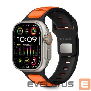 Kitos prekės Tech-Protect  Tech-Protect IconBand Line Strap for Apple Watch 44 / 45 / 46 / 49 mm - Black and Orange 