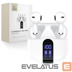 Kitos prekės Tech-Protect  Tech-Protect UltraBoost TWS Core G2 Headphones - White 