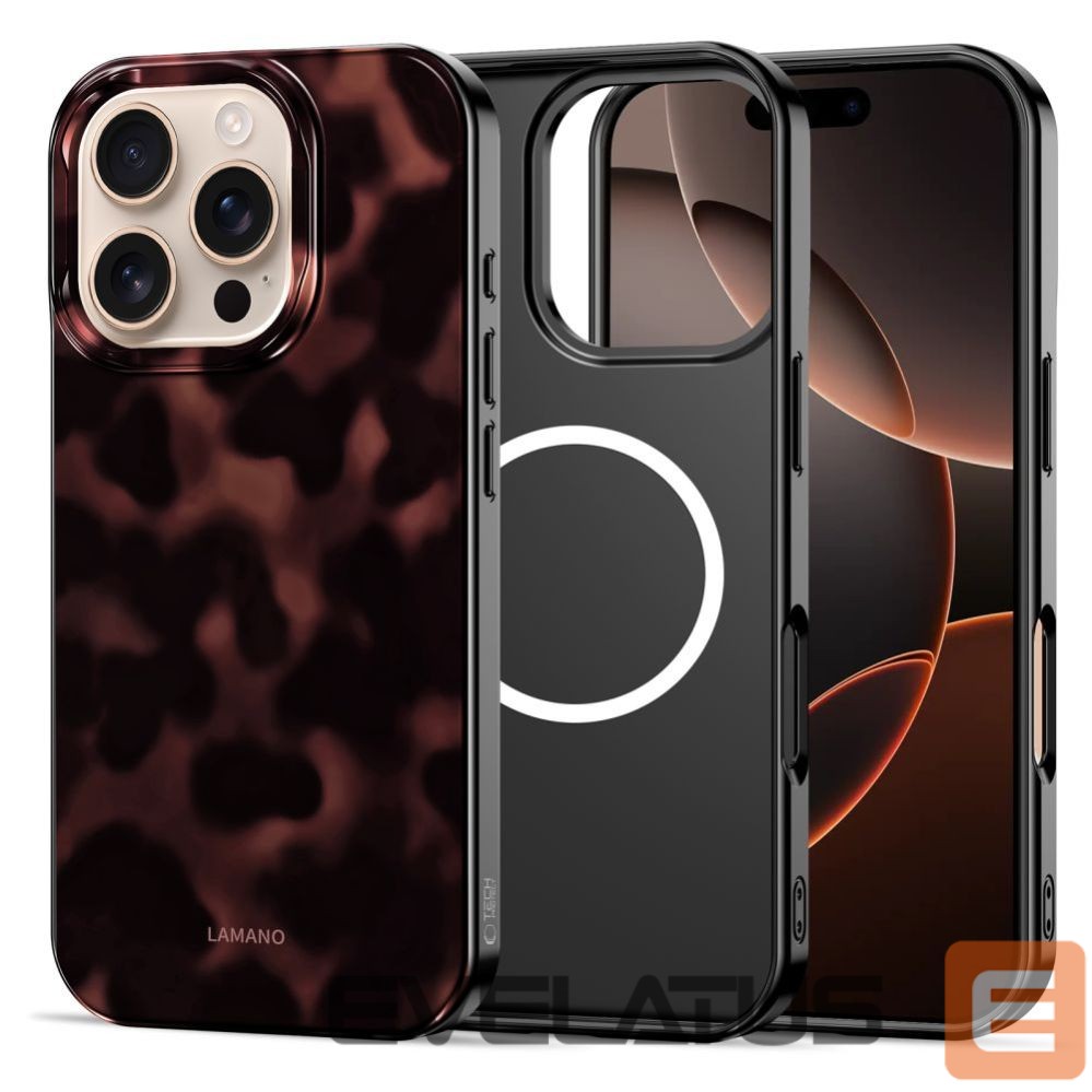 Kitos prekės Tech-Protect Tech-Protect Lamano MagSafe case for iPhone 16 Pro - black and red