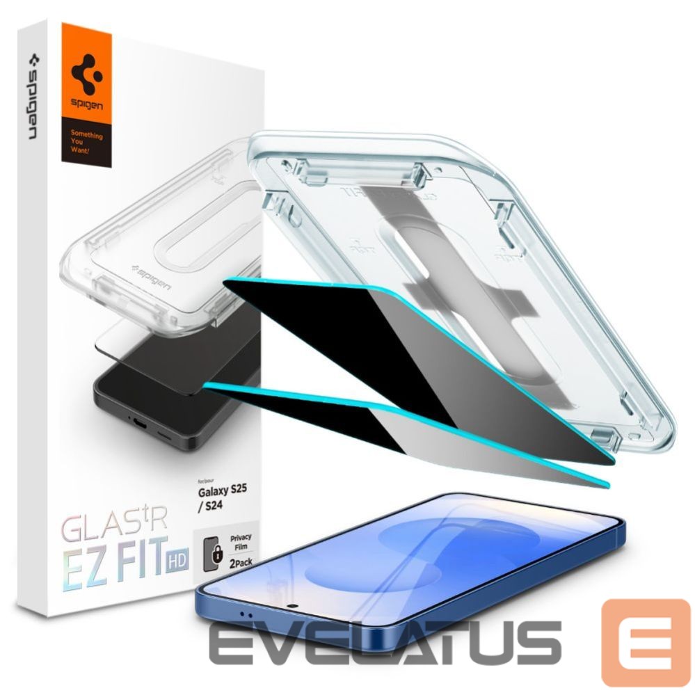 Kitos prekės Spigen Spigen Glas.TR "Ez Fit" Privacy HD 2-pack privacy glass for Samsung Galaxy S24 / S25