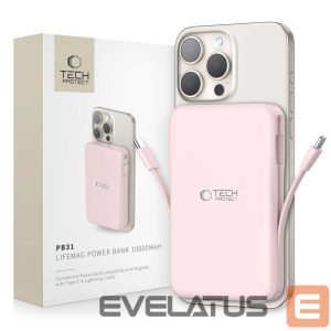 Kitos prekės Tech-Protect  Powerbank Tech-Protect PB31 LifeMag MagSafe 10000 mAh - pink 