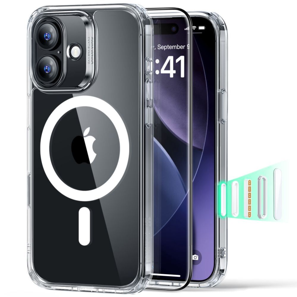 Kitos prekės ESR ESR Classic Hybrid MagSafe + Tempered Glass Set for iPhone 17 - Clear