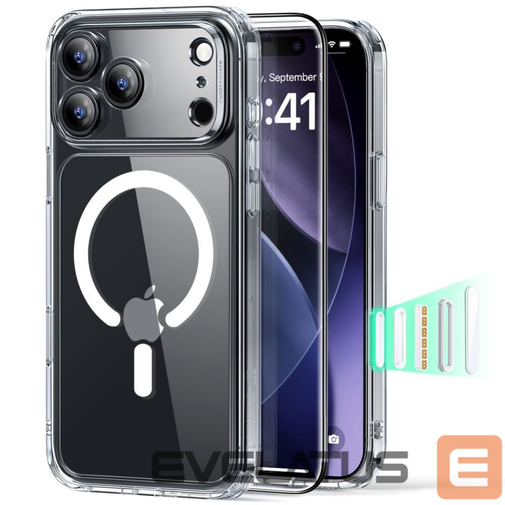 Kitos prekės ESR ESR Classic Hybrid MagSafe + Tempered Glass Set for iPhone 17 Pro Max - Clear