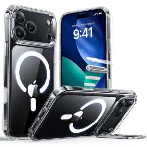Kitos prekės ESR  ESR Classic Hybrid Kickstand MagSafe Case for iPhone 17 Pro Max - Clear 