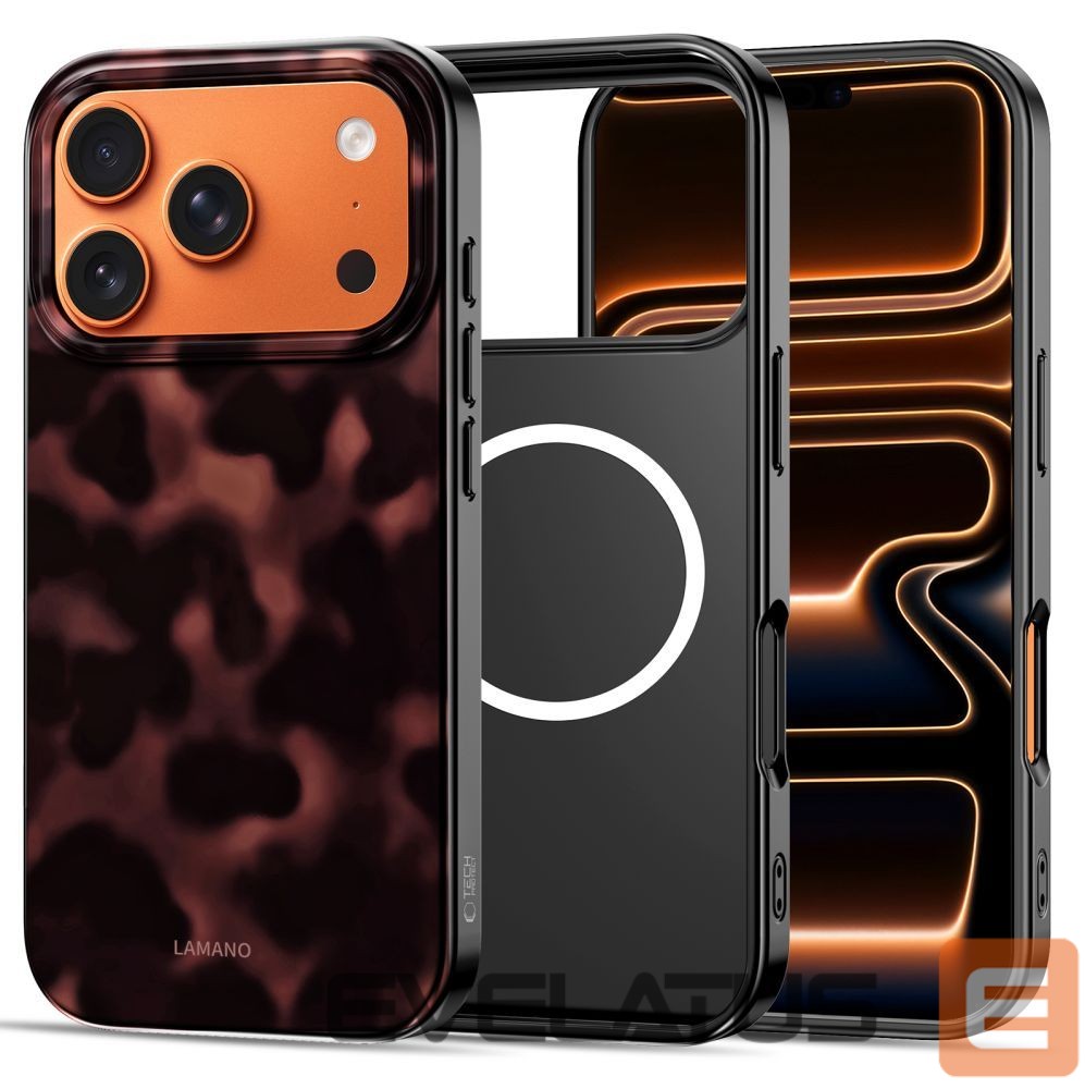 Kitos prekės Tech-Protect Tech-Protect Lamano MagSafe Case for iPhone 17 Pro Max - Black and Red