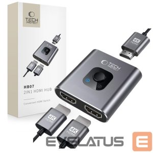Kitos prekės Tech-Protect  Tech-Protect HB07 HUB Adapter 2in1 HDMI 4K 60HZ - gray 