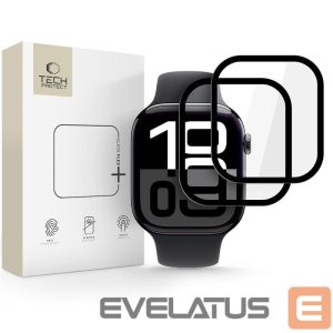 Kitos prekės Tech-Protect  Tech-Protect Glass Flex+ Hybrid Glass 2-pack for Apple Watch 10 46mm - Black 