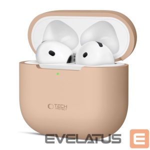 Kitos prekės Tech-Protect  Tech-Protect Silicone Case for Apple AirPods 4 - Beige 