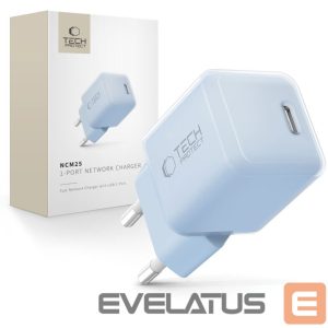 Kitos prekės Tech-Protect  Tech-Protect NCM25 USB-C PD 25W Wall Charger - Blue 