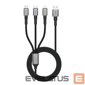Kitos prekės Tech-Protect  Tech-Protect UltraBoost DNA 3in1 USB-C / Micro-USB / Lightning cable 120 cm - gray 