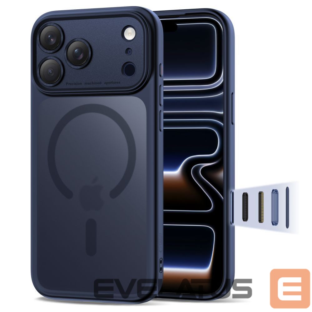 Kitos prekės Tech-Protect Tech-Protect Magpeak Magsafe CC Case for iPhone 17 Pro - Matte Navy Blue