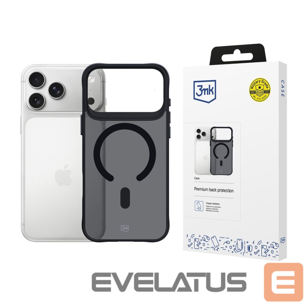 Kitos prekės 3MK 3mk Smoke MagCase for iPhone 17 Pro - Black Semi-Transparent