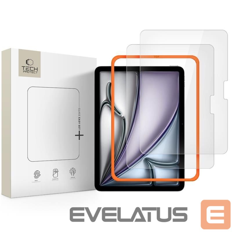 Kitos prekės Tech-Protect Tech-Protect Easy Set+ 2-pack tempered glass for iPad Air 11" (2024/2025/2026) - transparent