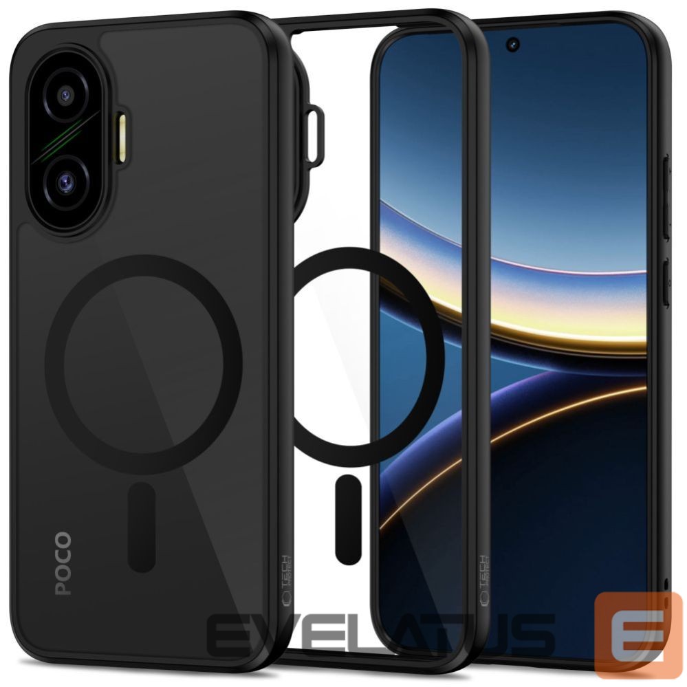 Kitos prekės Tech-Protect Tech-Protect MagMat MagSafe Case for Xiaomi Poco F7 5G - Black and Transparent