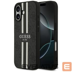 Kitos prekės Guess  Guess 4G Printed Stripes MagSafe case for iPhone 17 - black 
