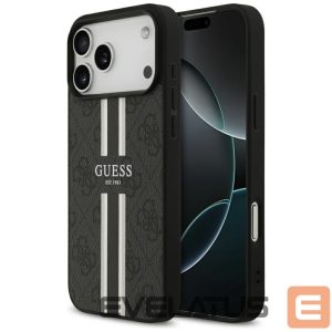 Kitos prekės Guess  Guess 4G Printed Stripes MagSafe case for iPhone 17 Pro Max - black 