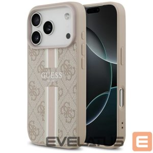 Kitos prekės Guess  Guess 4G Printed Stripes MagSafe Case for iPhone 17 Pro - Pink 