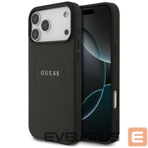 Kitos prekės Guess  Guess Grained Ring MagSafe case for iPhone 17 Pro Max - black 