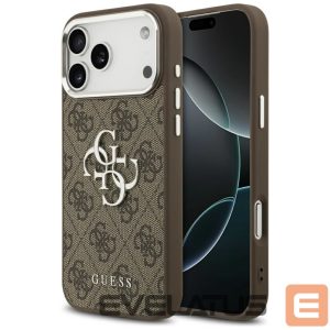 Kitos prekės Guess  Guess 4G Big 4G Classic Logo Case for iPhone 17 Pro Max Brown - Silver 