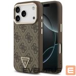 Kitos prekės Guess  Guess 4G Triangle Logo MagSafe Case for iPhone 17 Pro - Brown and Gold 
