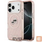 Kitos prekės Karl Lagerfeld  Karl Lagerfeld IML Glitter Karl & Choupette Heads Logo MagSafe Case for iPhone 17 Pro - Pink 