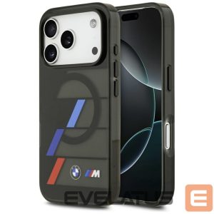 Kitos prekės BMW  BMW M IML Metal Buttons Tricolor Lines MagSafe Case for iPhone 17 Pro - Black 