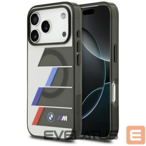 Kitos prekės BMW  BMW M IML Metal Buttons Tricolor Lines MagSafe Case for iPhone 17 Pro Max - Gray 