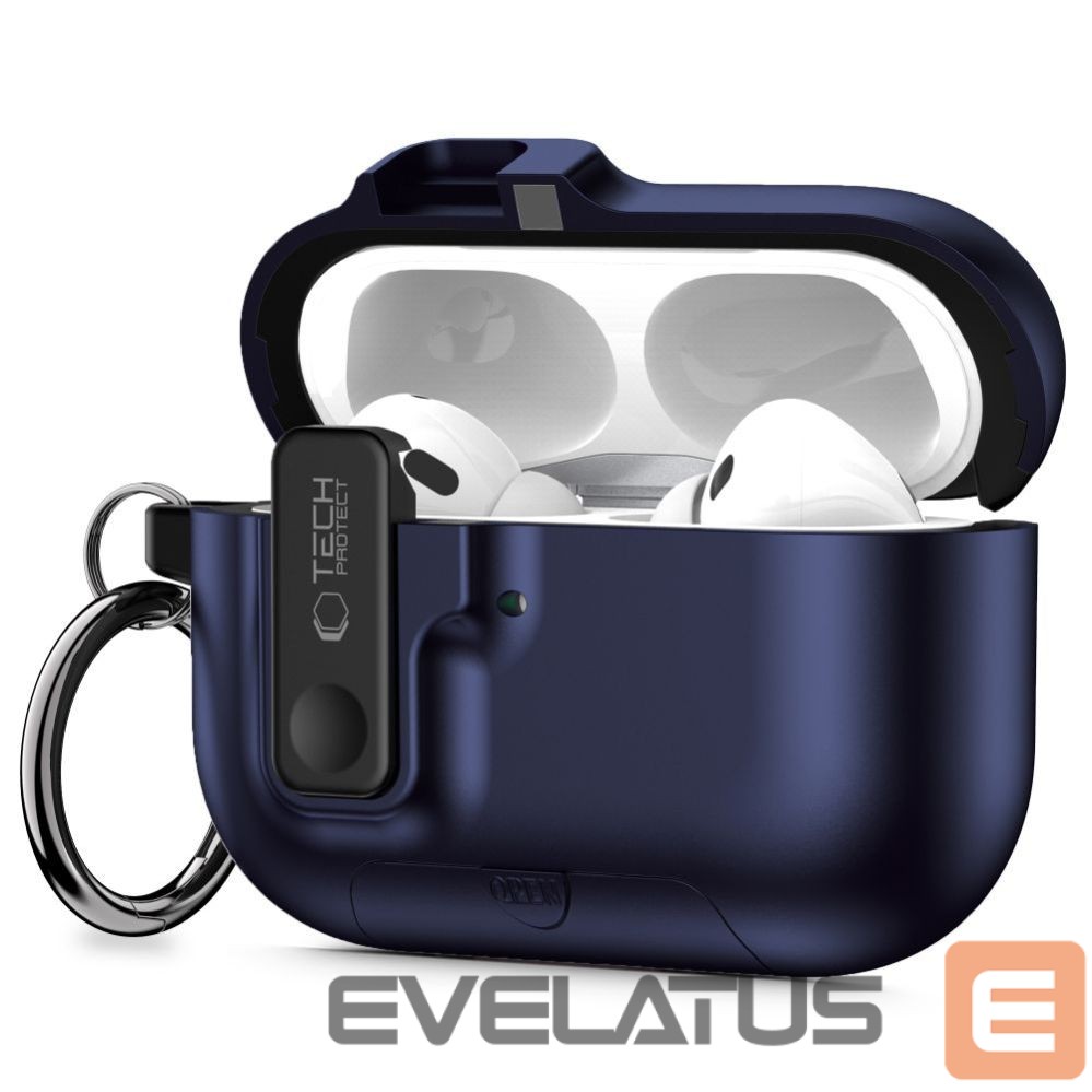 Kitos prekės Tech-Protect Tech-Protect Slim Hook Case for AirPods Pro 3 - Navy Blue