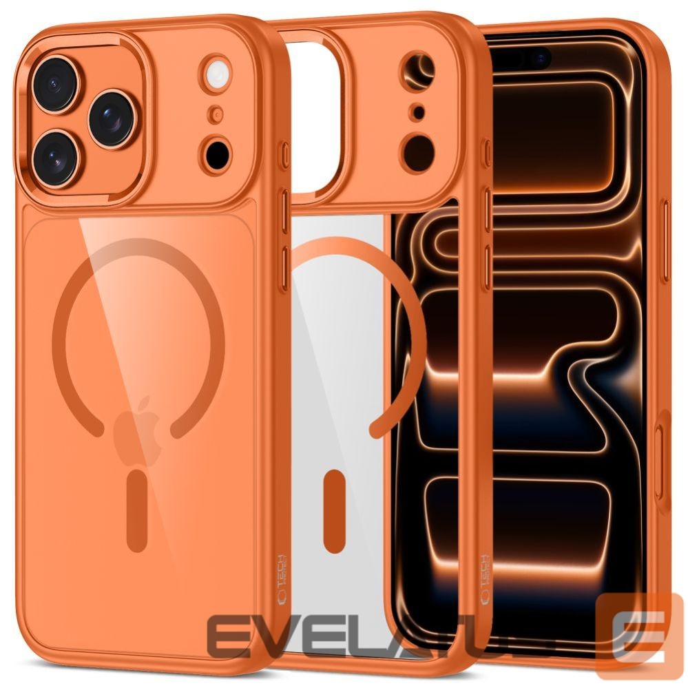Kitos prekės Tech-Protect Tech-Protect MagMat MagSafe Case for iPhone 17 Pro - Transparent Orange