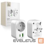 Kitos prekės Tech-Protect  Tech-Protect TA100 UK Adapter - White 