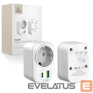 Kitos prekės Tech-Protect  Tech-Protect TA100 US Adapter - White 