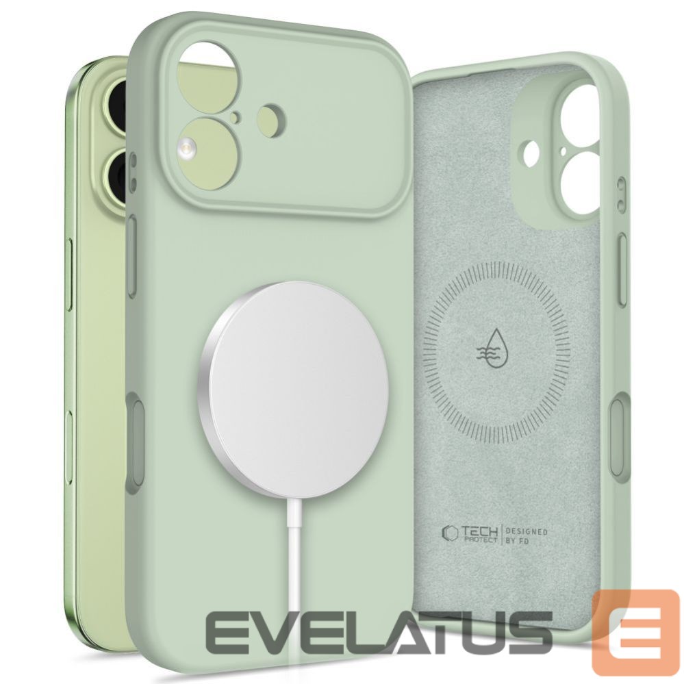 Kitos prekės Tech-Protect Tech-Protect Silicone MagSafe Case for iPhone 17 - Green