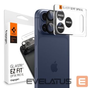 Kitos prekės Spigen  Spigen Optik Pro XL Camera Lens Glass for iPhone 17 Pro - Black 