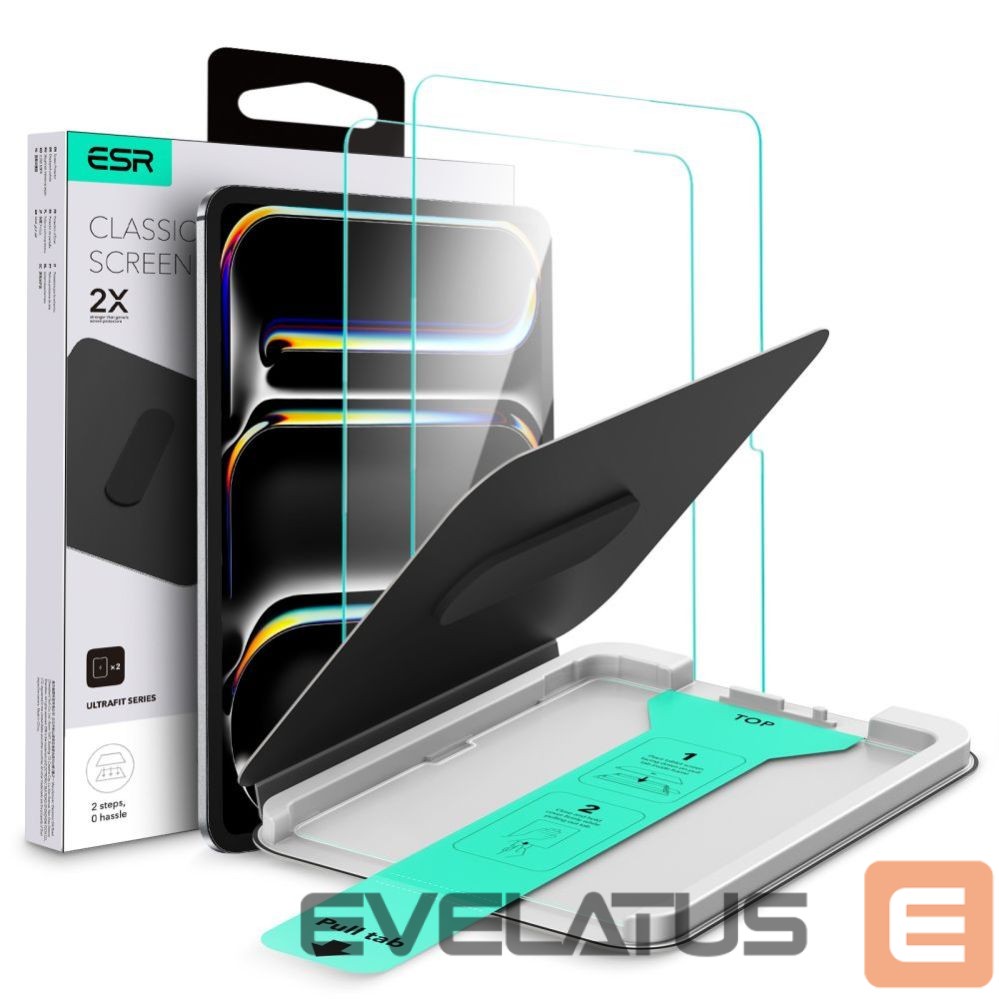 Kitos prekės ESR ESR UltraFit Tempered Glass 2-pack for iPad Pro 11” 5 / 6 / 2024-2025
