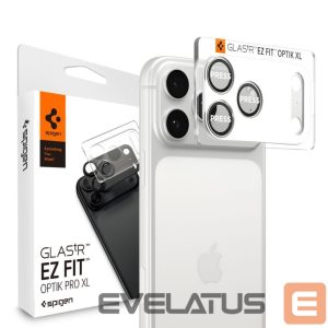 Kitos prekės Spigen  Spigen Optik Pro XL Camera Lens Glass for iPhone 17 Pro Max - Silver 
