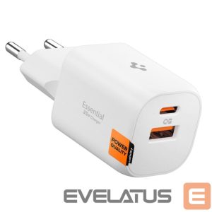 Kitos prekės Spigen  Spigen Essential EE352EU USB-C / USB-A 35W Wall Charger - White 