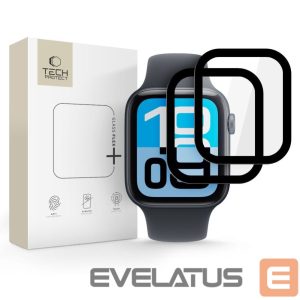 Kitos prekės Tech-Protect  Tech-Protect Glass Flex+ 2-pack for Apple Watch 44mm - black 