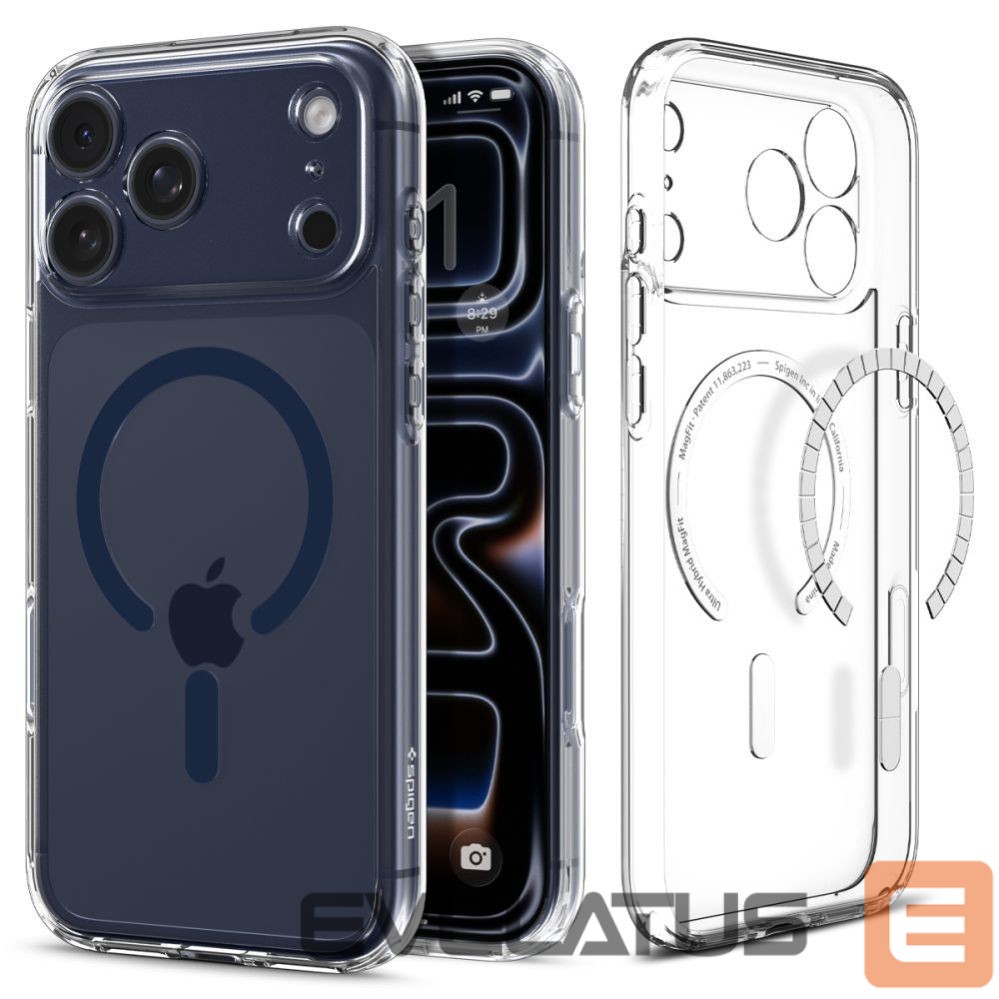 Kitos prekės Spigen Spigen Ultra Hybrid MagSafe Case for iPhone 17 Pro - Clear Navy Blue