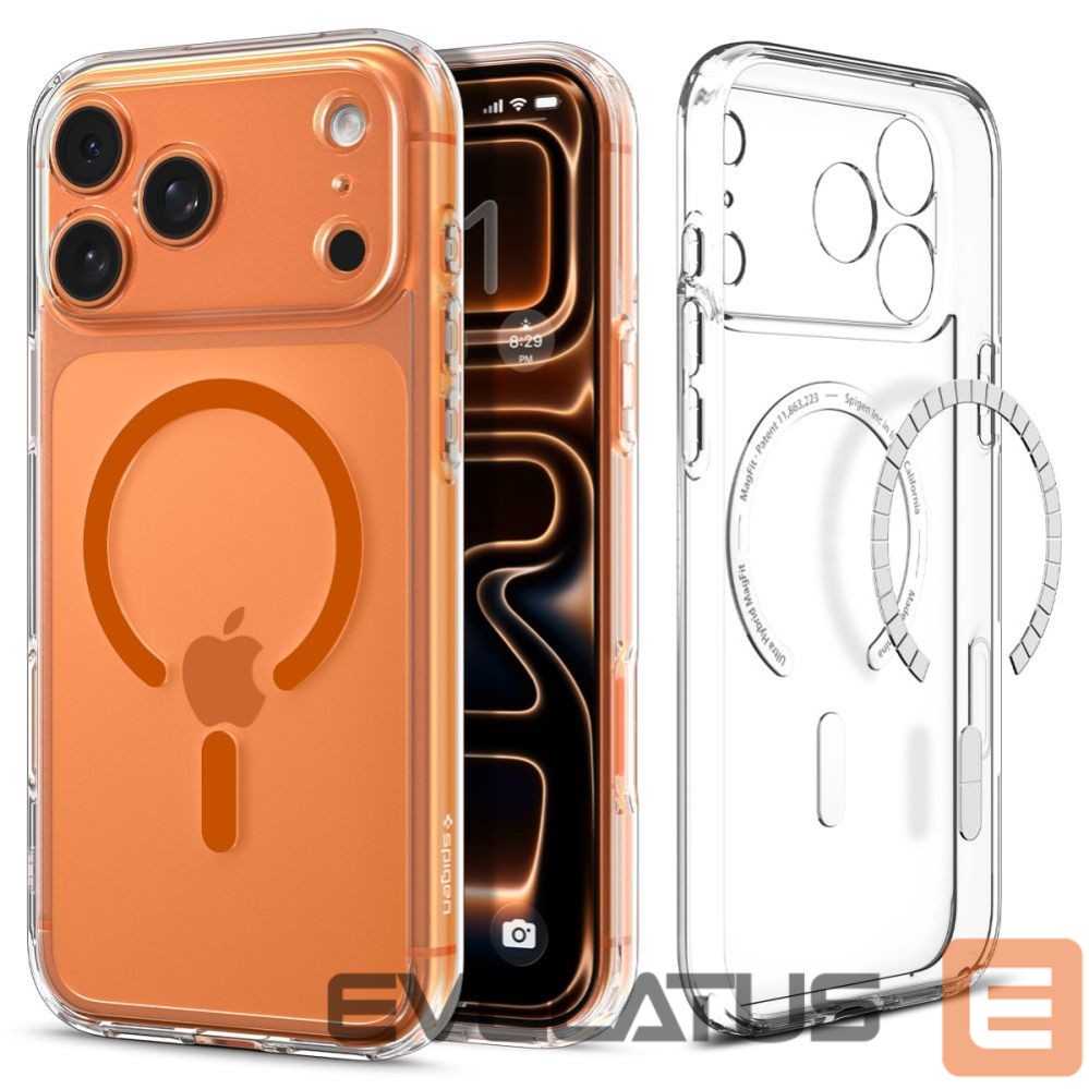 Kitos prekės Spigen Spigen Ultra Hybrid MagSafe Case for iPhone 17 Pro Max - Clear Orange