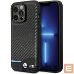 Kitos prekės BMW  BMW Leather Carbon Case for iPhone 13 Pro Max - Black 