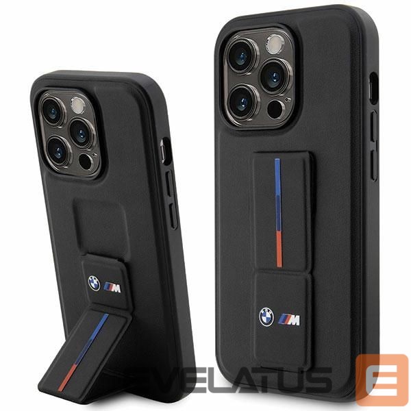 Kitos prekės BMW BMW Grip Stand Hot Stamp iPhone 14 Pro Case - Black