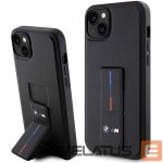Kitos prekės BMW  BMW Grip Stand Hot Stamp Case for iPhone 14 Plus / 15 Plus - Black 