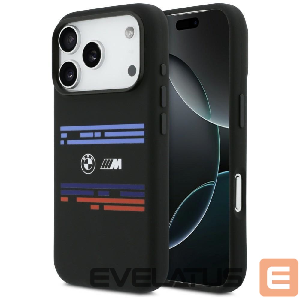 Kitos prekės BMW BMW M Silicon Horizontal Line MagSafe Case for iPhone 17 Pro - Black