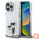 Kitos prekės Karl Lagerfeld  Karl Lagerfeld IML Aquarelle Karl & Choupette & Logo iPhone 16 Pro Case - White 