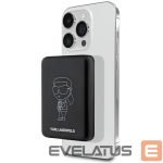Kitos prekės Karl Lagerfeld  Karl Lagerfeld Ikonik MagSafe 5W 3000mAh Inductive Power Bank - Black 